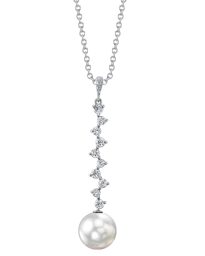 Pure Pearls Weekly Product Spotlight: White South Sea Pearl & Diamond Evasion Pendant