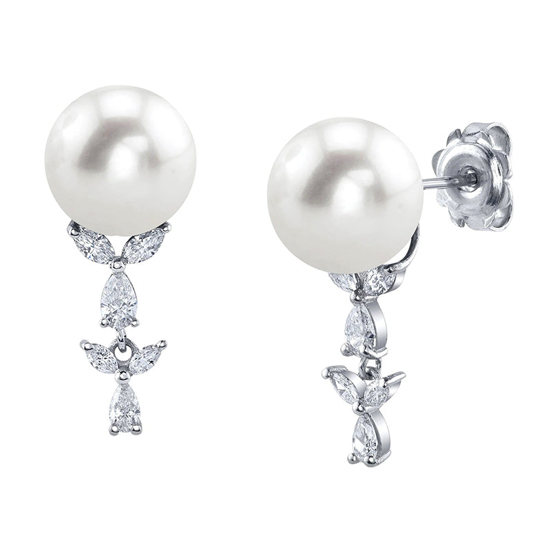 Pure Pearls Weekly Product Spotlight: White South Sea Pearl & Diamond Kiara Earrings