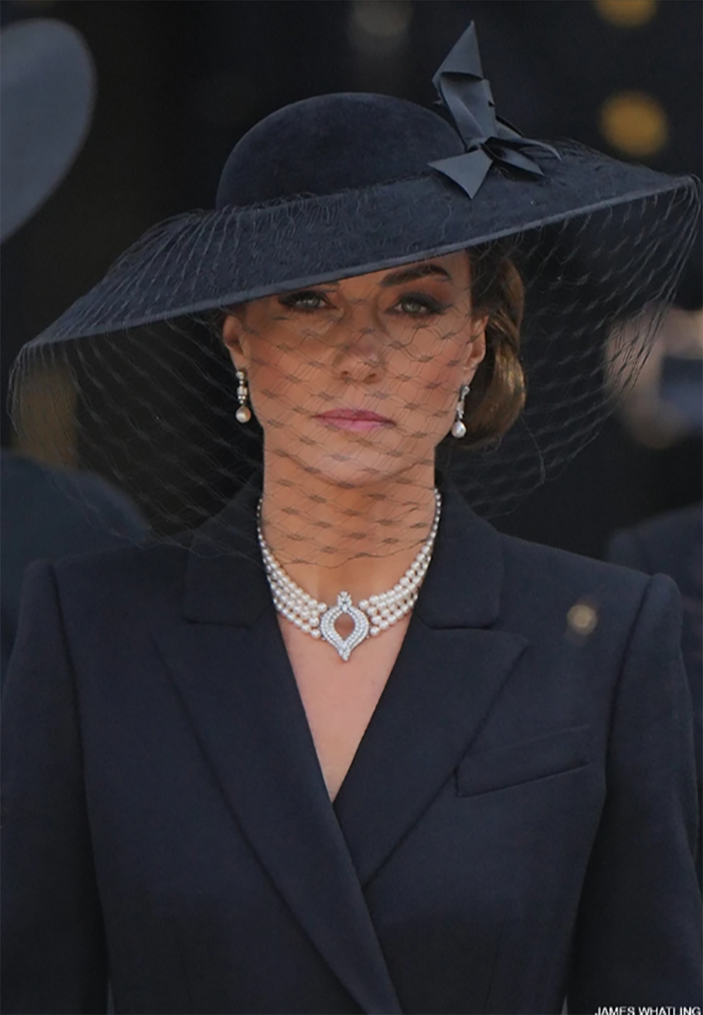 Kate Middleton Pearl Jewelry Queen's Funeral