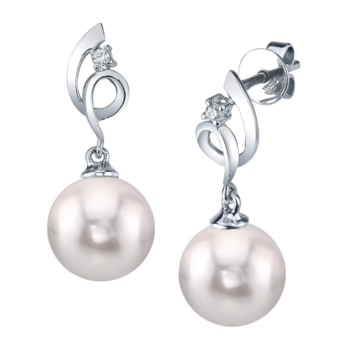 Detailed product shot of Akoya Pearl Symphony Earrings