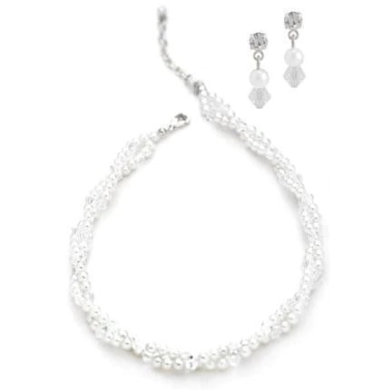 Anna Bellagio Paulina Crystal and Colored Pearl Set