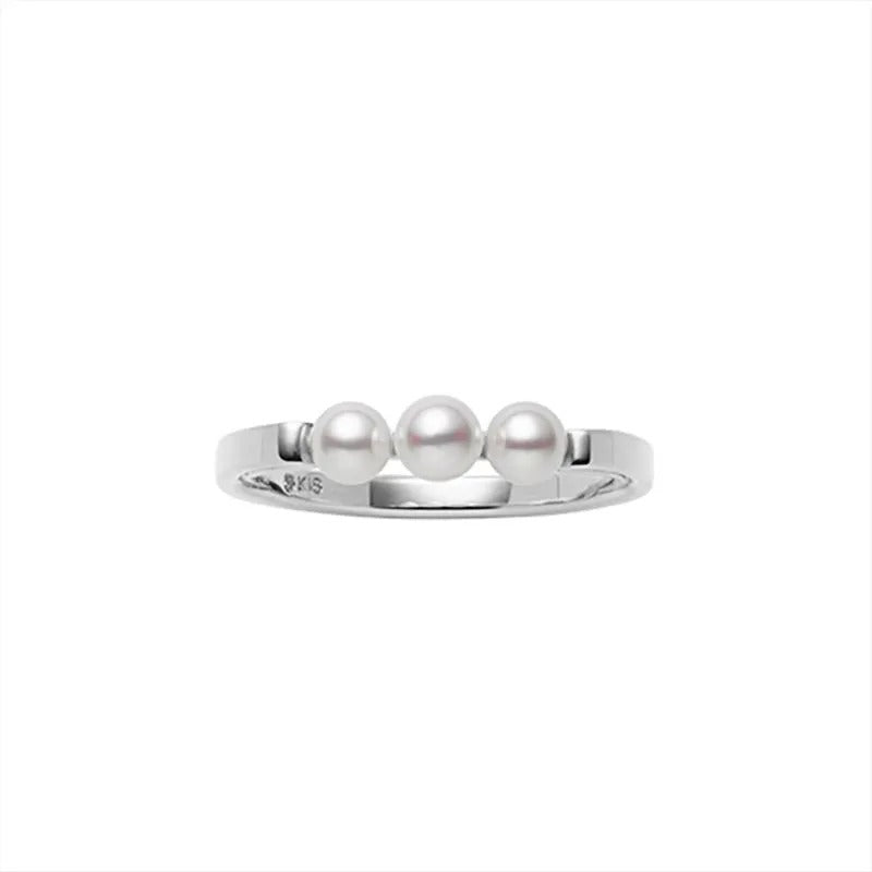 Top view of Mikimoto's Cultured Pearl Cluster Ring