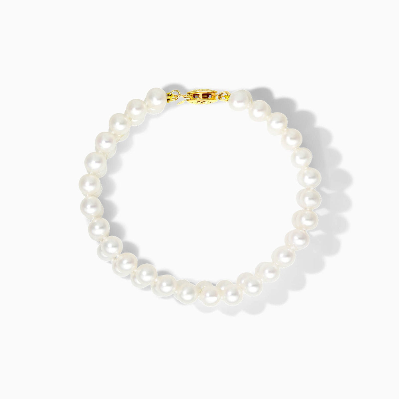 14K Yellow Gold Freshwater Cultured Pearl Double Strand Bracelet from James Allen