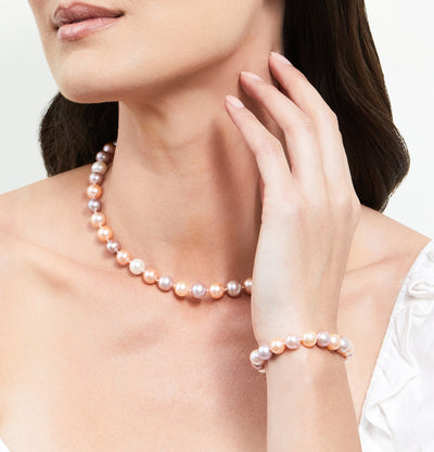  Freshwater Multicolor Pearl Necklace - AAAA Quality - Pure Pearls