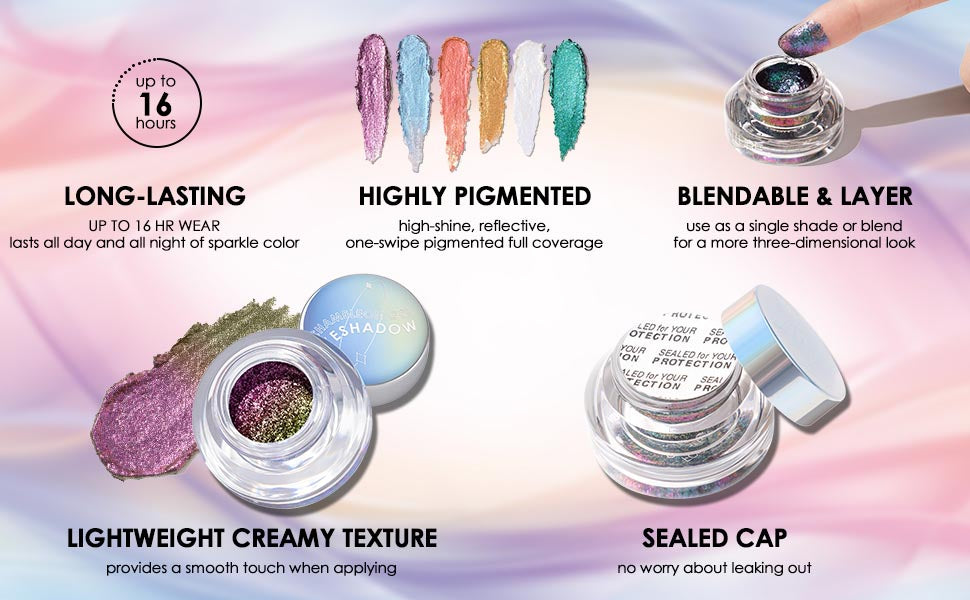 Holographic Chameleon Glitter Eyeshadow – She's A Beat Beauty