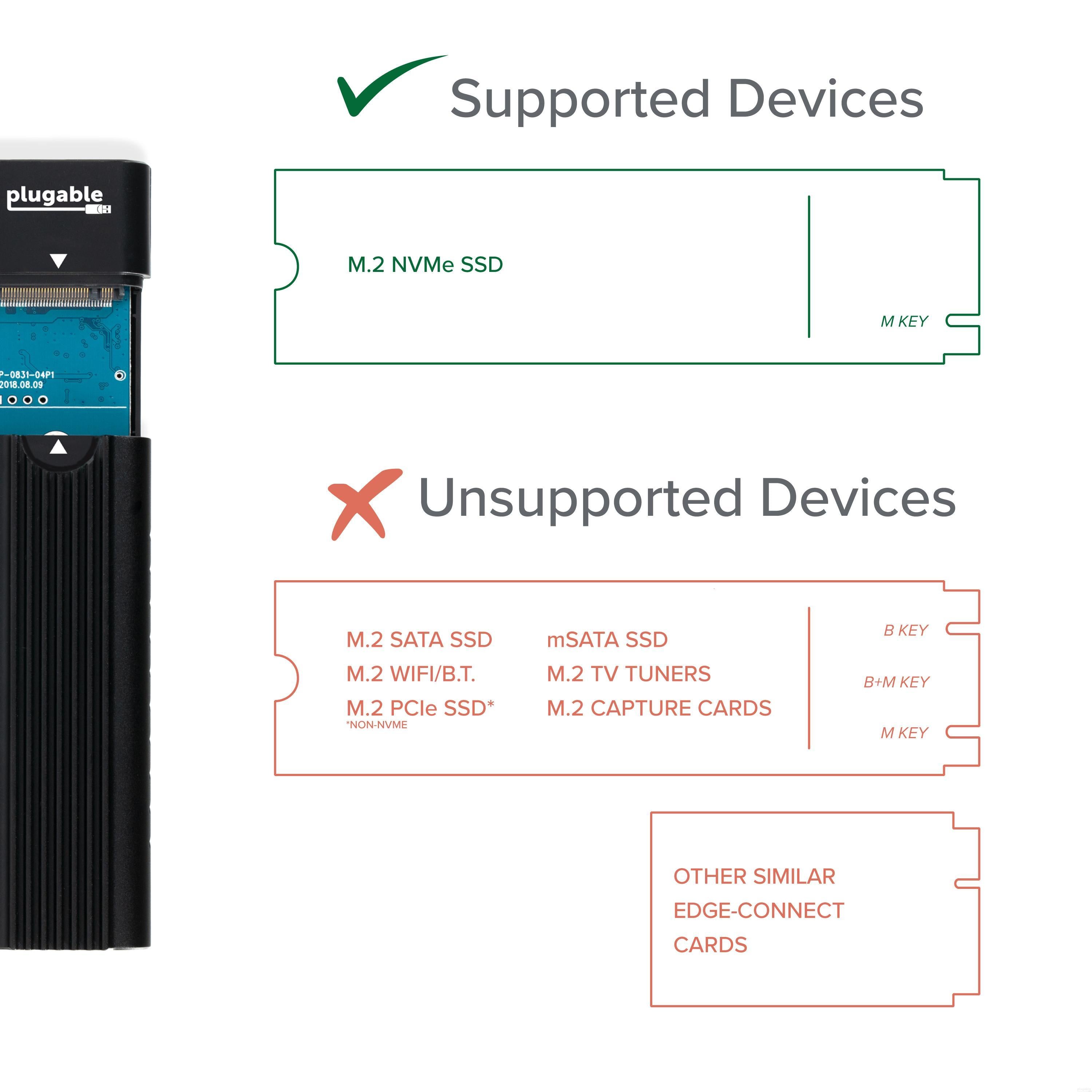 低価格化 Plugable Thunderbolt 3 NVMe SSD ドライブ - 2TB 読み書き