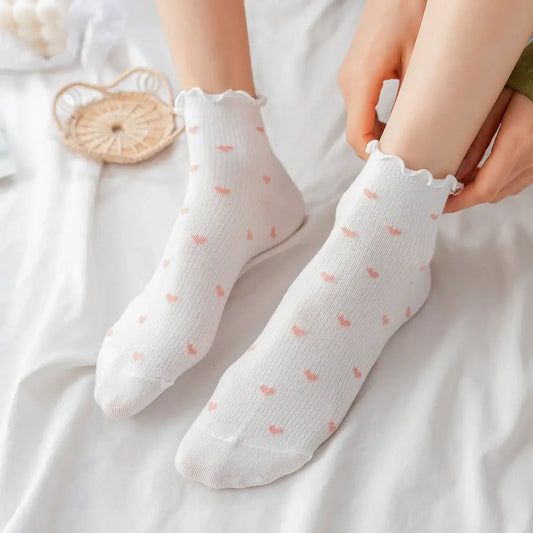 Chaussettes fille talon coeur – Bonton Paris