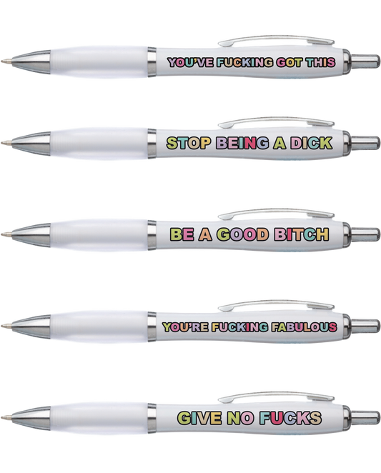 X5 Funny Pens Work Office Colleague Profanity Gift Ballpoint Pen Rude Joke  Present Birthday Christmas Secret Santa Gifts Novelty Stationery -   Sweden