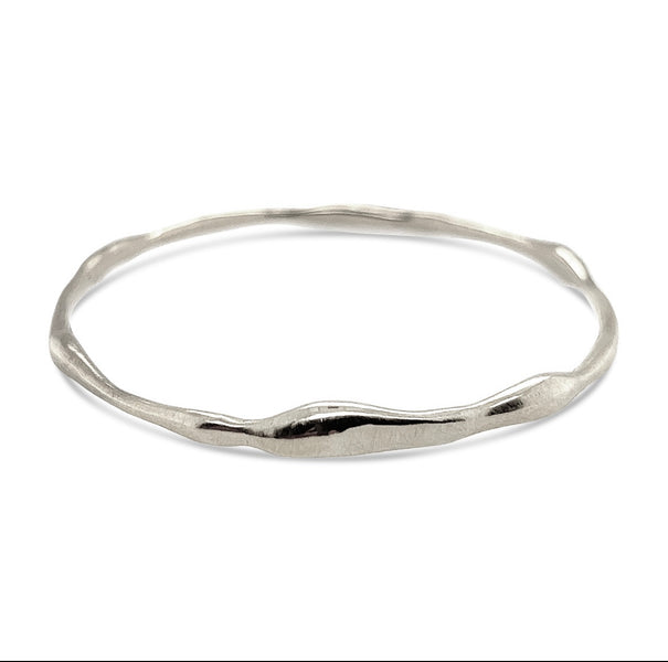 SS Hand carved Freeform Single Bangle Bracelet – Emily Amey