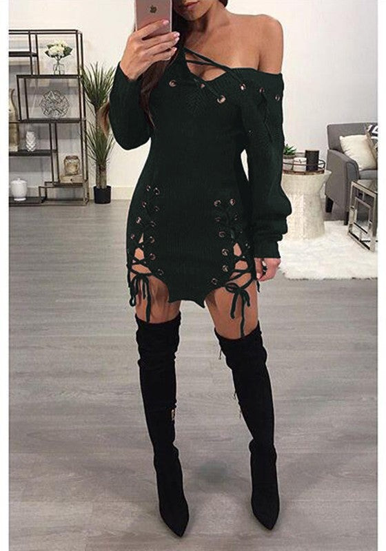 club dress with thigh high boots