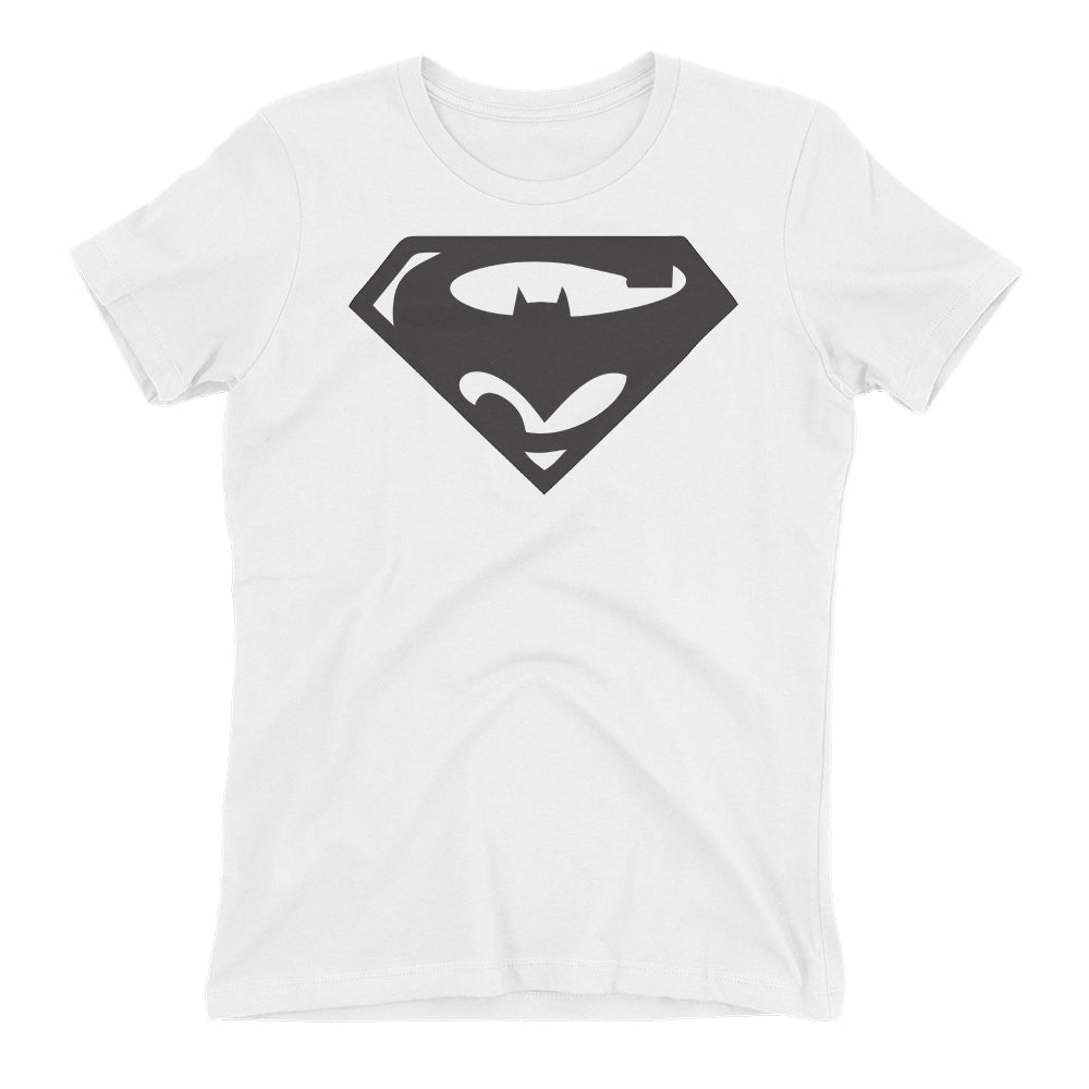 Batman Vs Superman T shirt Superman Logo T shirt Cotton White Short-Sleeve  T shirt for women – 