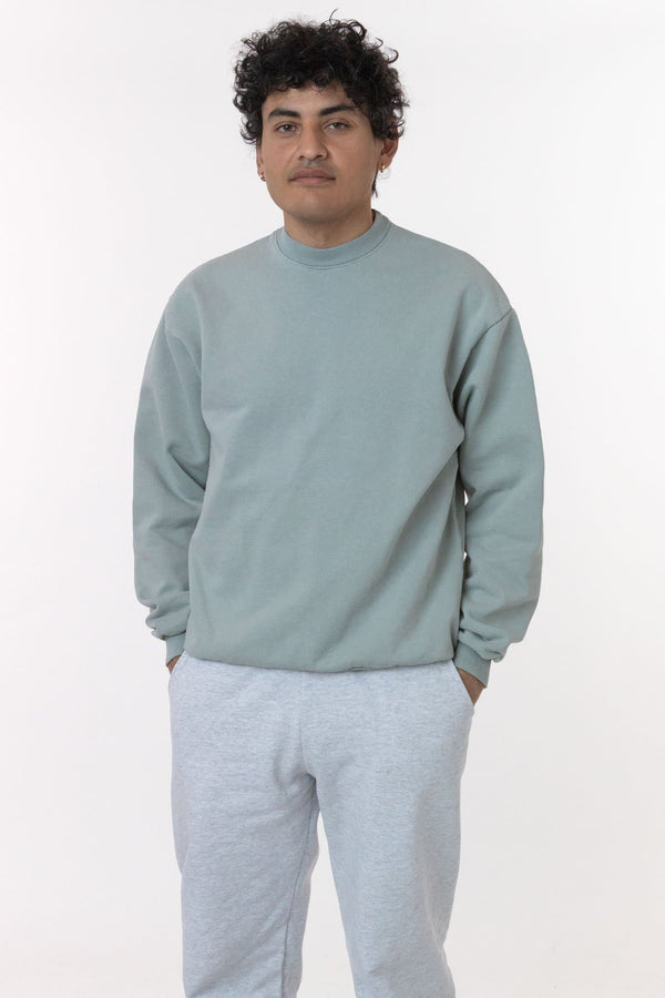 14oz. Garment Dye Heavy Fleece Pullover Crewneck Sweatshirt 