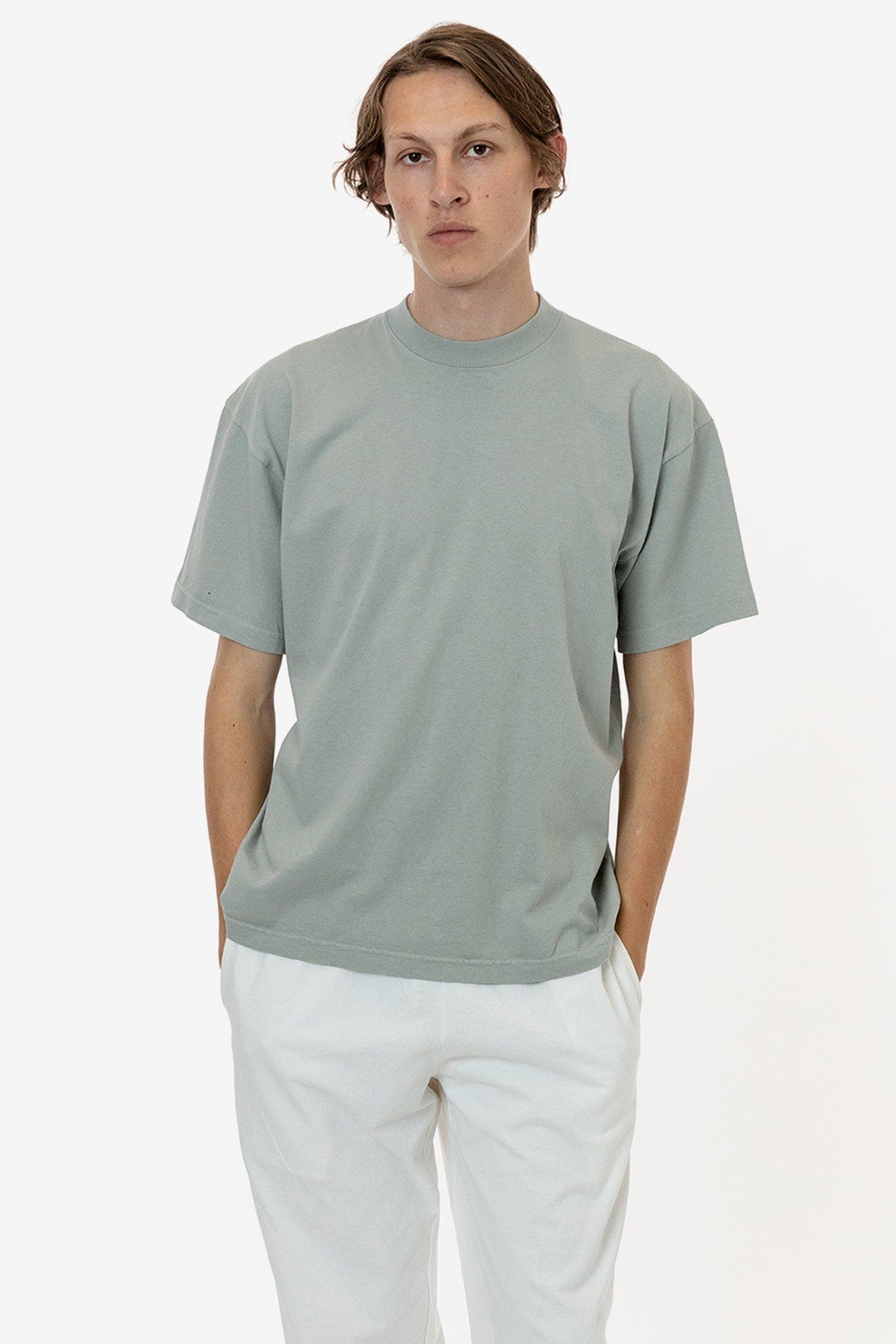 1801MW - 6.5oz Mineral Wash Crew Neck T-Shirt – Los Angeles