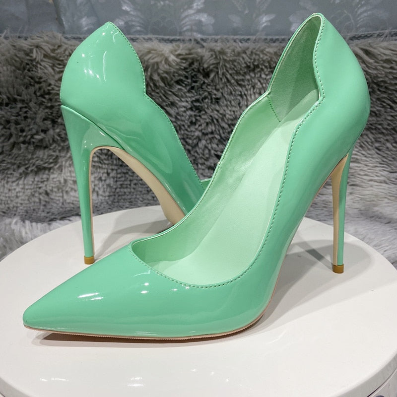 Naar Opstand Vochtig Mint Green sexy cut high heel pumps – Sherilyn Shop