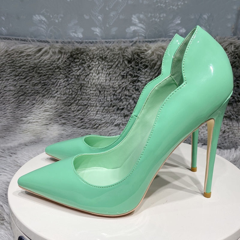 Naar Opstand Vochtig Mint Green sexy cut high heel pumps – Sherilyn Shop