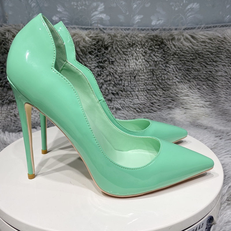 Mint sexy cut high heel pumps – Sherilyn