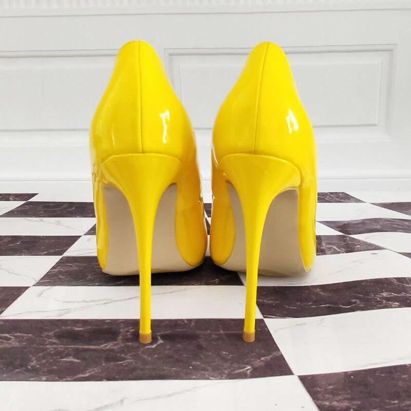 yellow high heel pumps