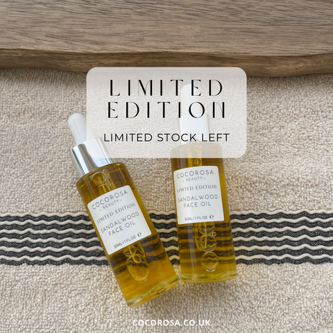 Limited stock available on the limited edition sandalwood face oil