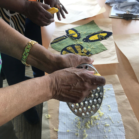 Hand grating Beeswax