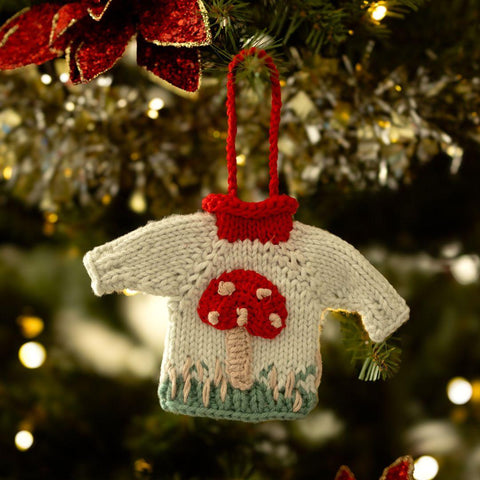 Mushroom Sweater Ornament for Your Christmas Tree