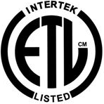 Intertek ETL Listed US & Canada