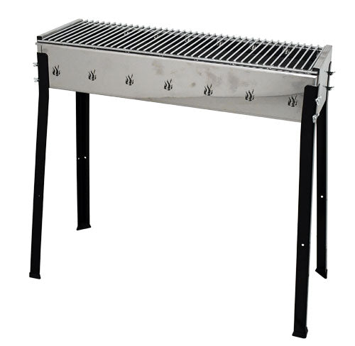 Omcan Stainless Steel Charcoal BBQ Grill with Stainless Ste — RestaurantStock.com