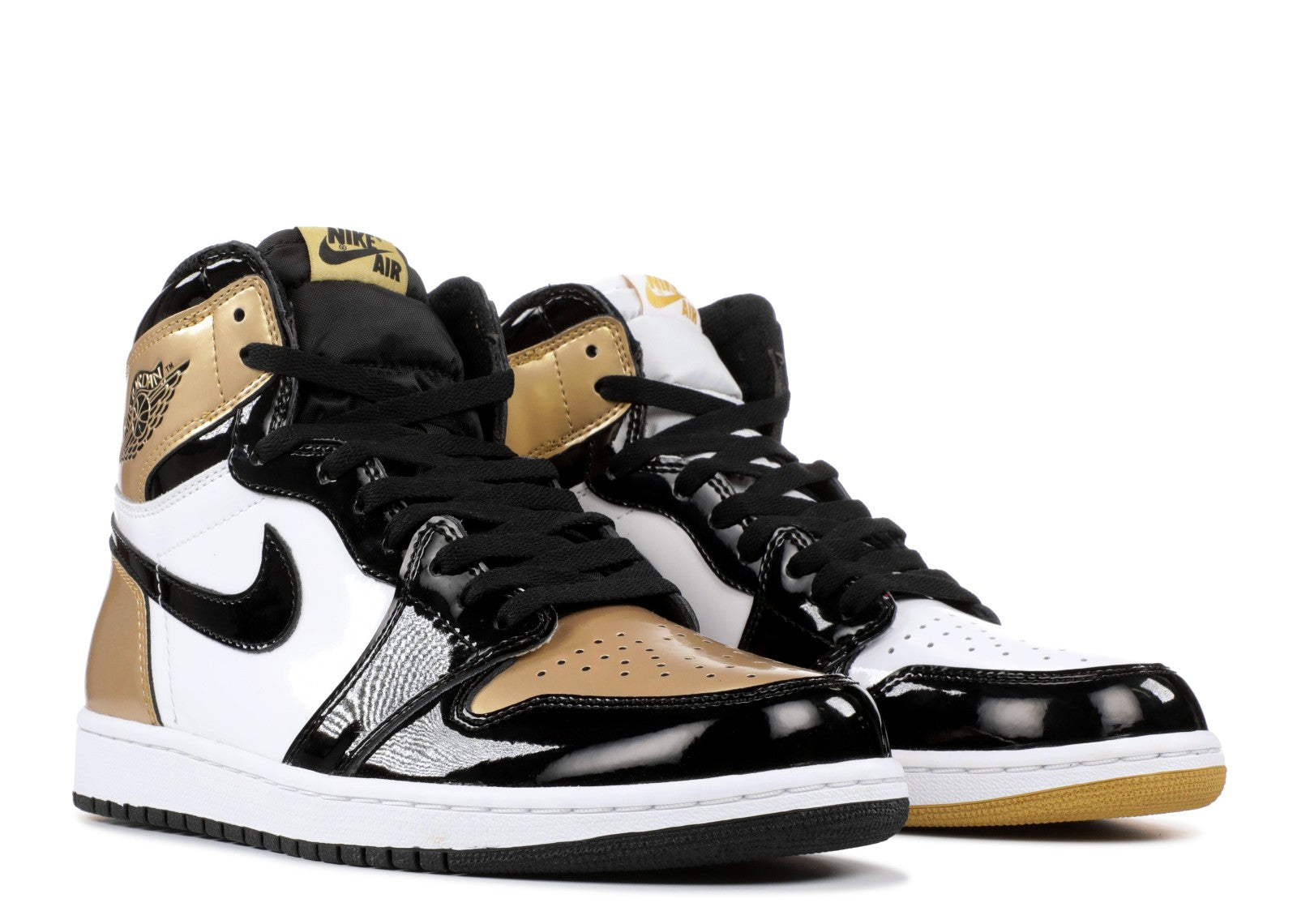 gold black and white jordan 1s