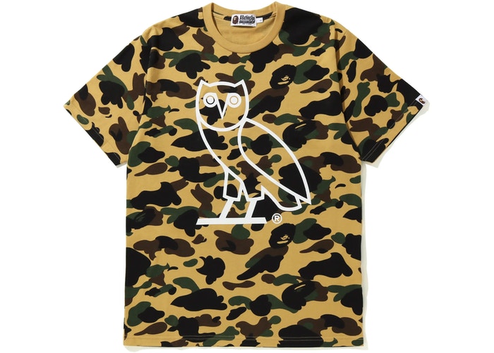 BAPE x OVO 1st Camo Tee Yellow