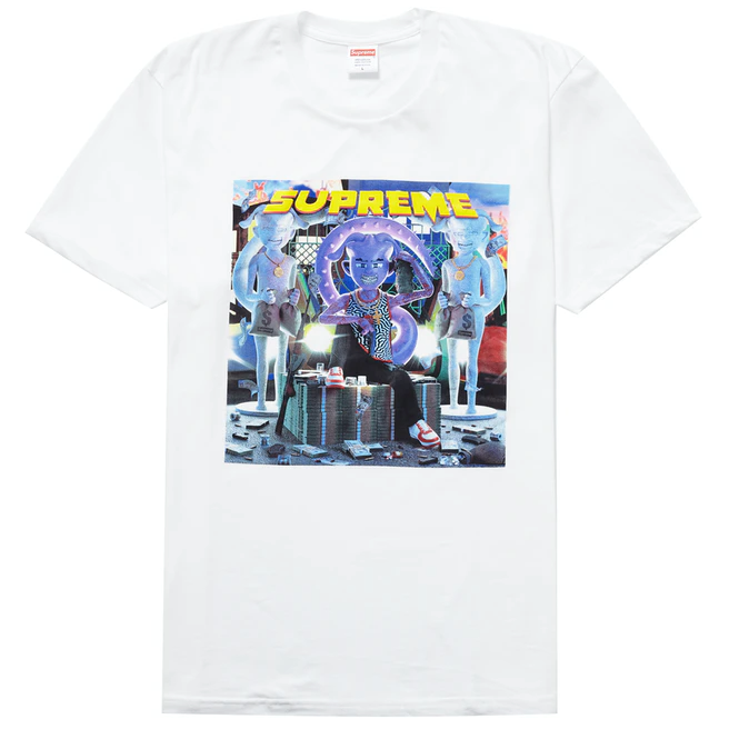 Supreme richest tee white