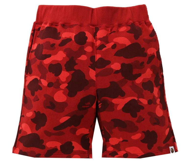BAPE Color Camo Sweat Shorts Red (SS21)