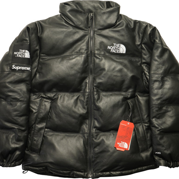 supreme leather nuptse