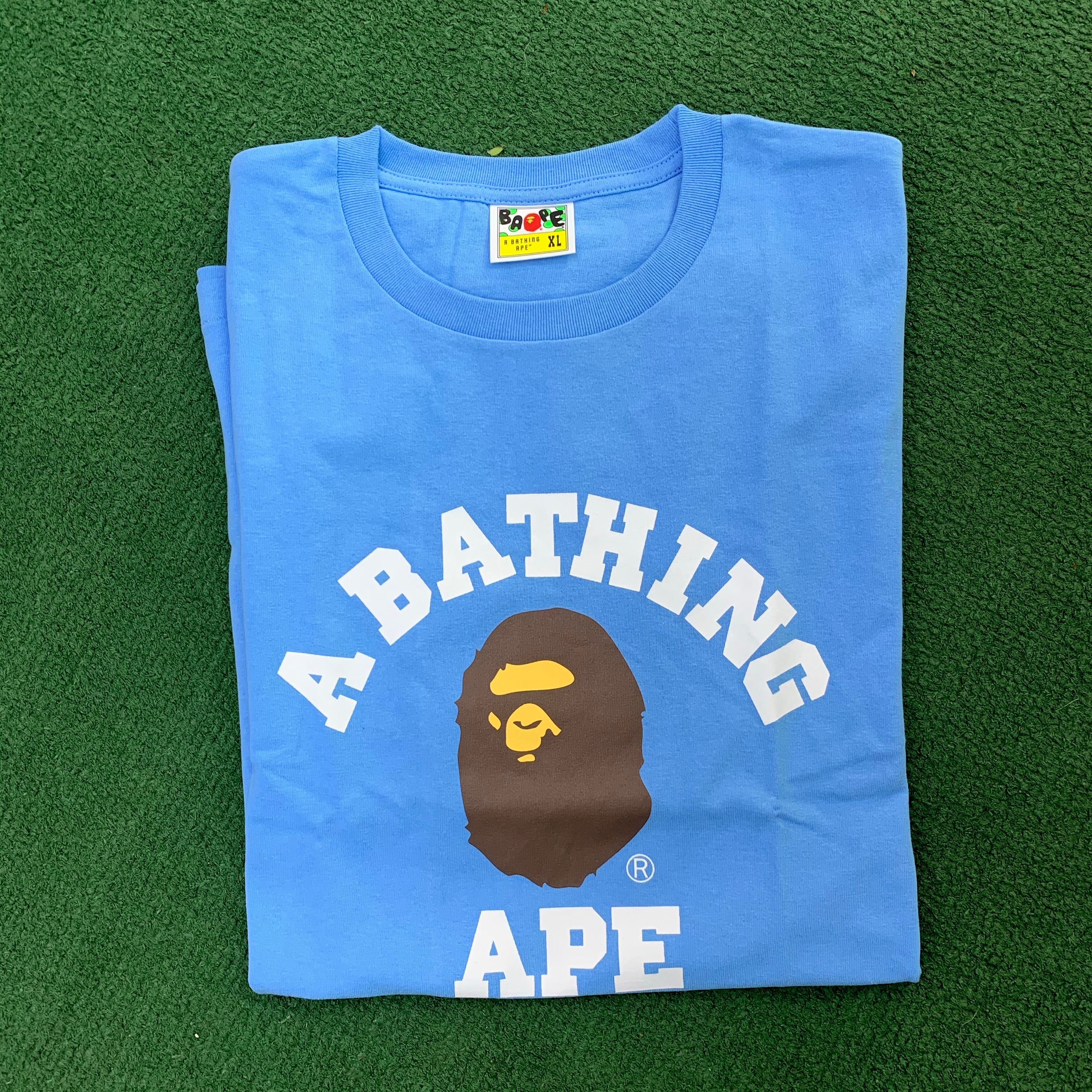 baby blue bape shirt