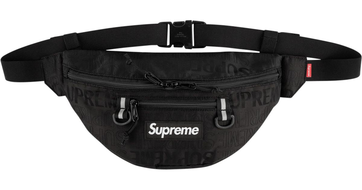 supreme waist bag black ss19