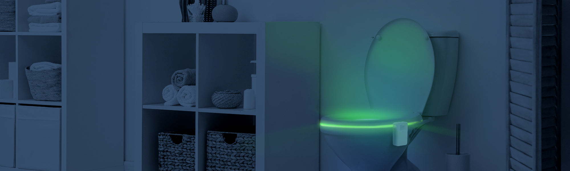Glow Bowl Toilet Night Lights,16-Color Motion Activated Detection