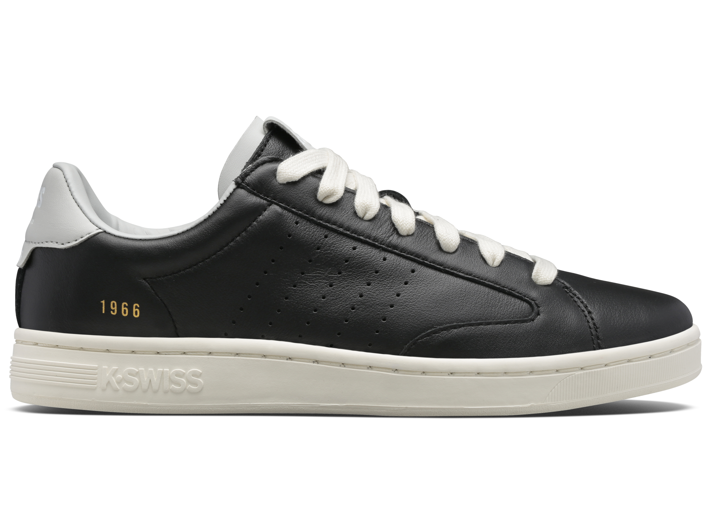 K-SWISS MENS LOZAN KLUB LTH BLACK/GREY/EGRET