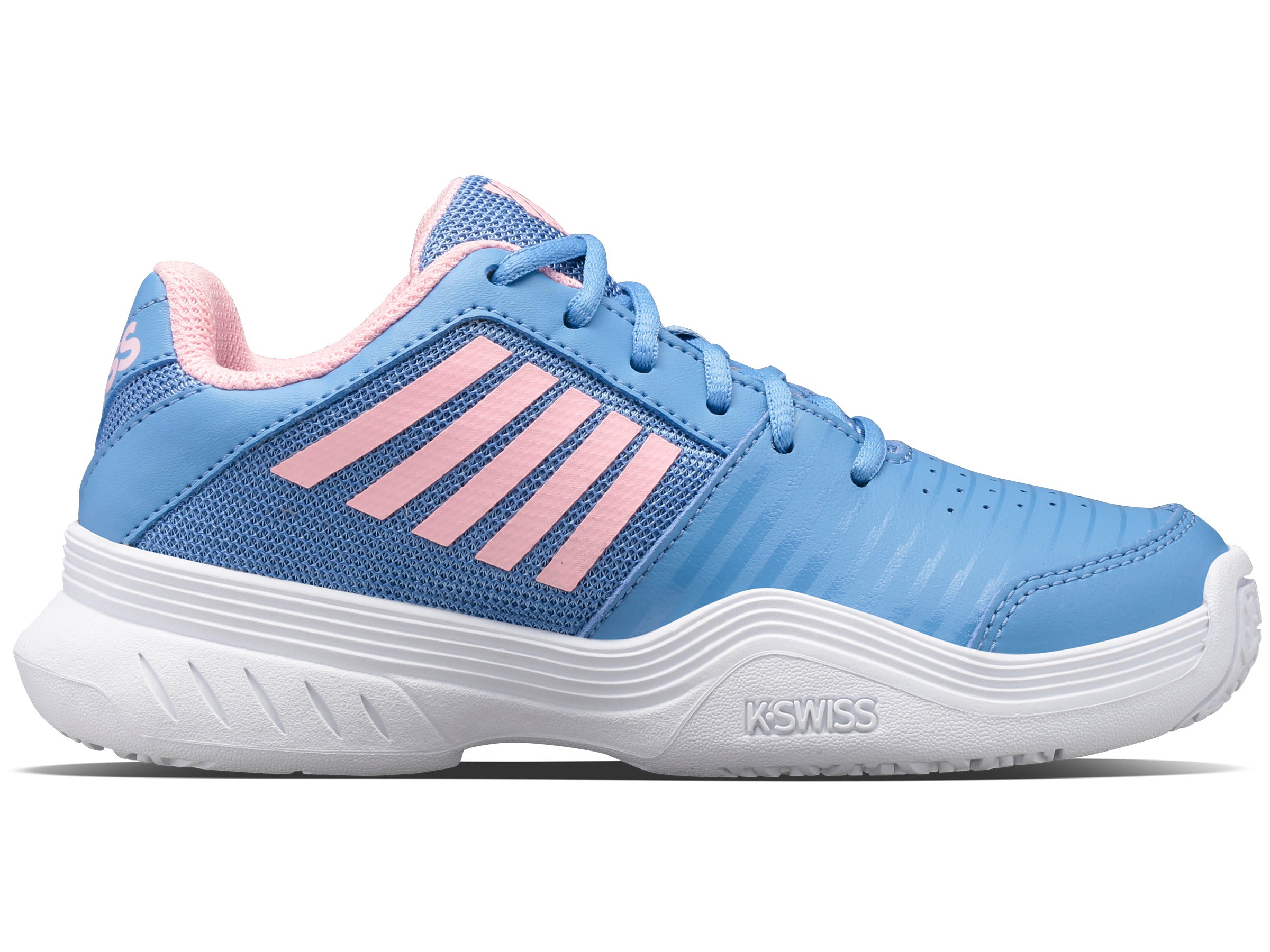 K-SWISS CHILD COURT EXPRESS OMNI SILVER LAKE BLUE/WHITE/ORCHID PINK