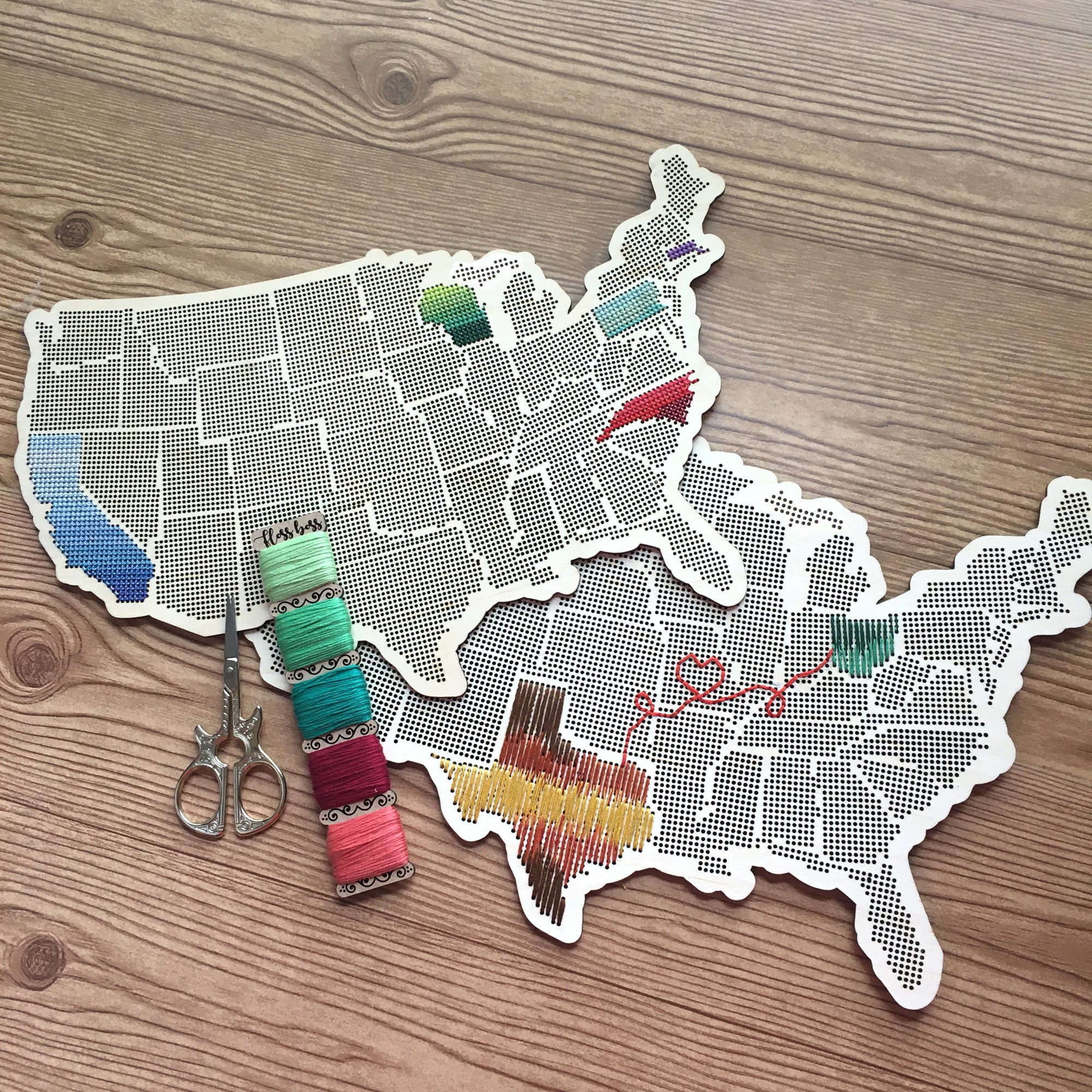 Stitchable Wooden Blanks/Maps – Snarky Crafter Designs