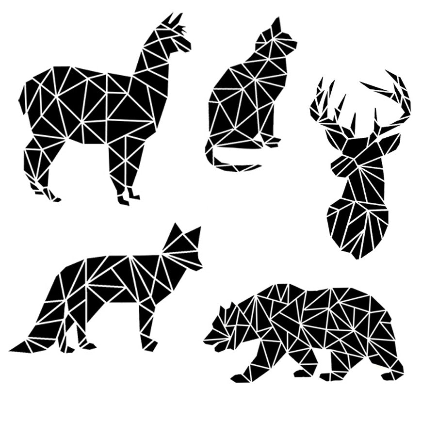 Fractured Animal Silhouette Svg Png Eps Jpg Files Snarky Crafter Designs