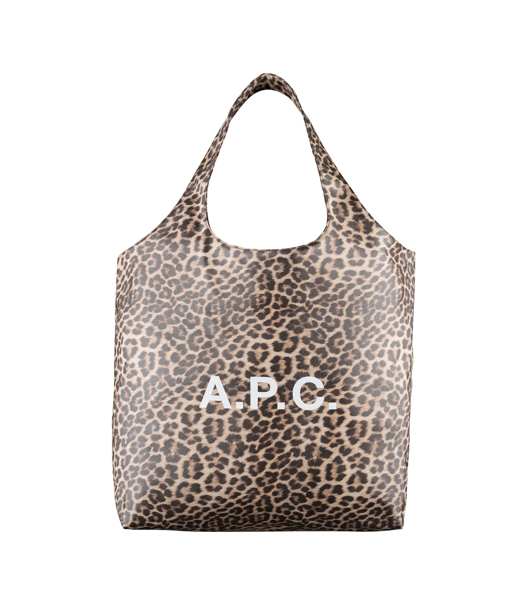 Ninon tote bag | Leopard-print recycled leather-like material. | A.P.C ...