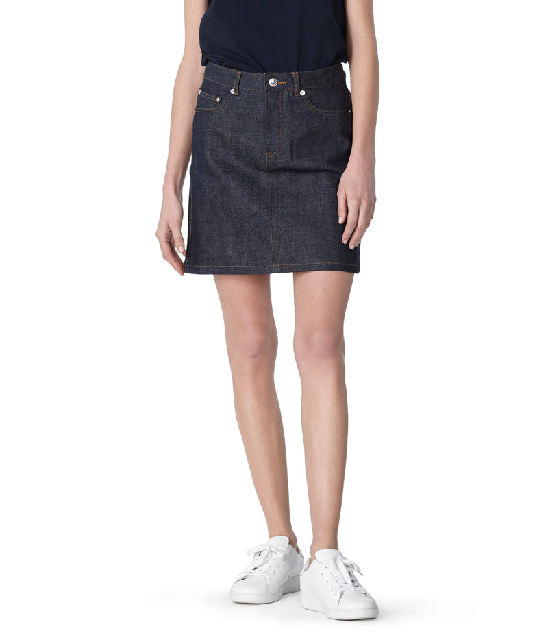 apc denim mini skirt