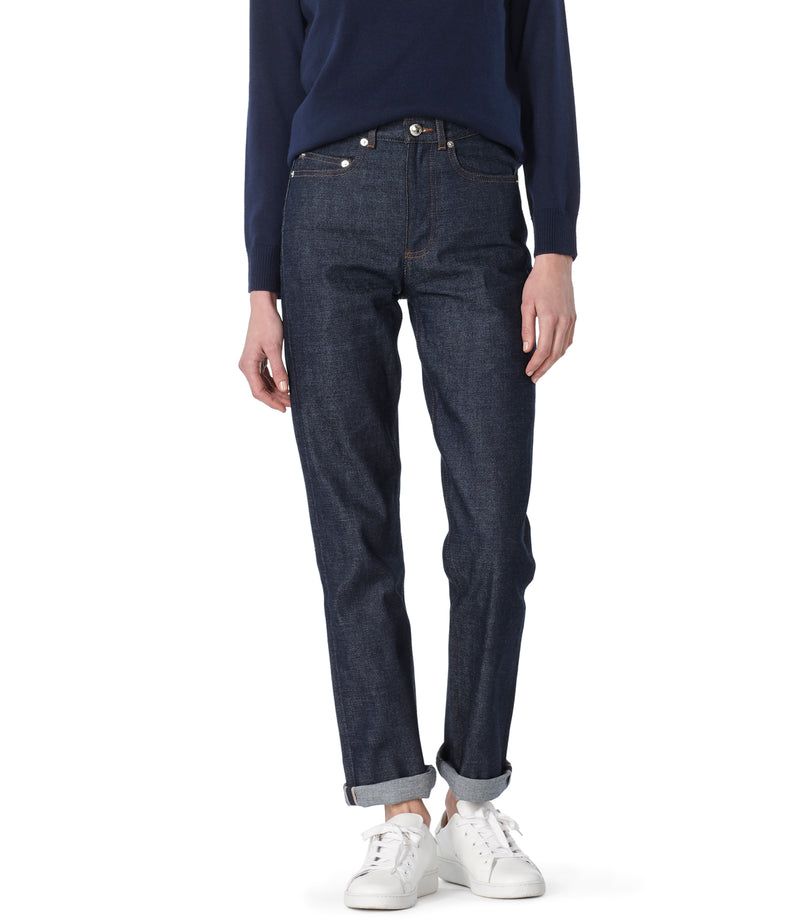 apc raw denim jeans