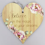 'Believe' Hanging Heart Decoration