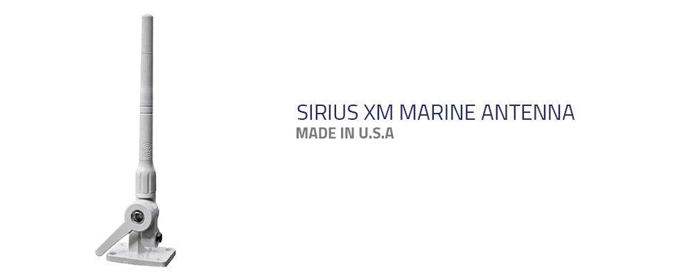 SiriusXM AM FM Radio Combo Marine Antenna with Fiberglass Mast