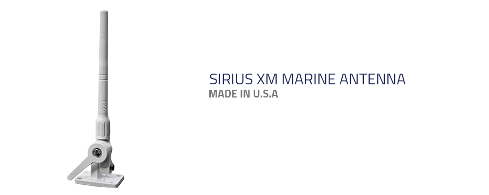 SiriusXM Radio Marine Antenna with Pole Mast and Ratchet Mount