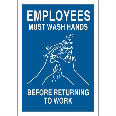 Employees Must Wash Hands Sign Sign, Employees must wash their hands ...