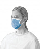 Medline Fluid-Resistant Procedure Face Masks - ASTM Level 3 (160 mmHg 