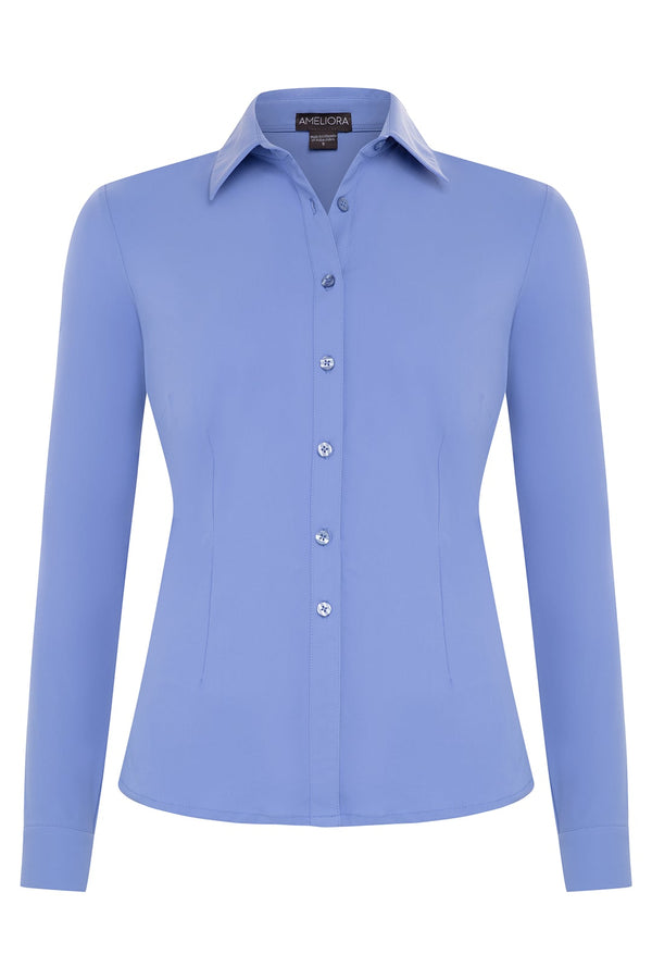 Ameliora Long Sleeves Fitted Dawn Shirt - PapillonStyles