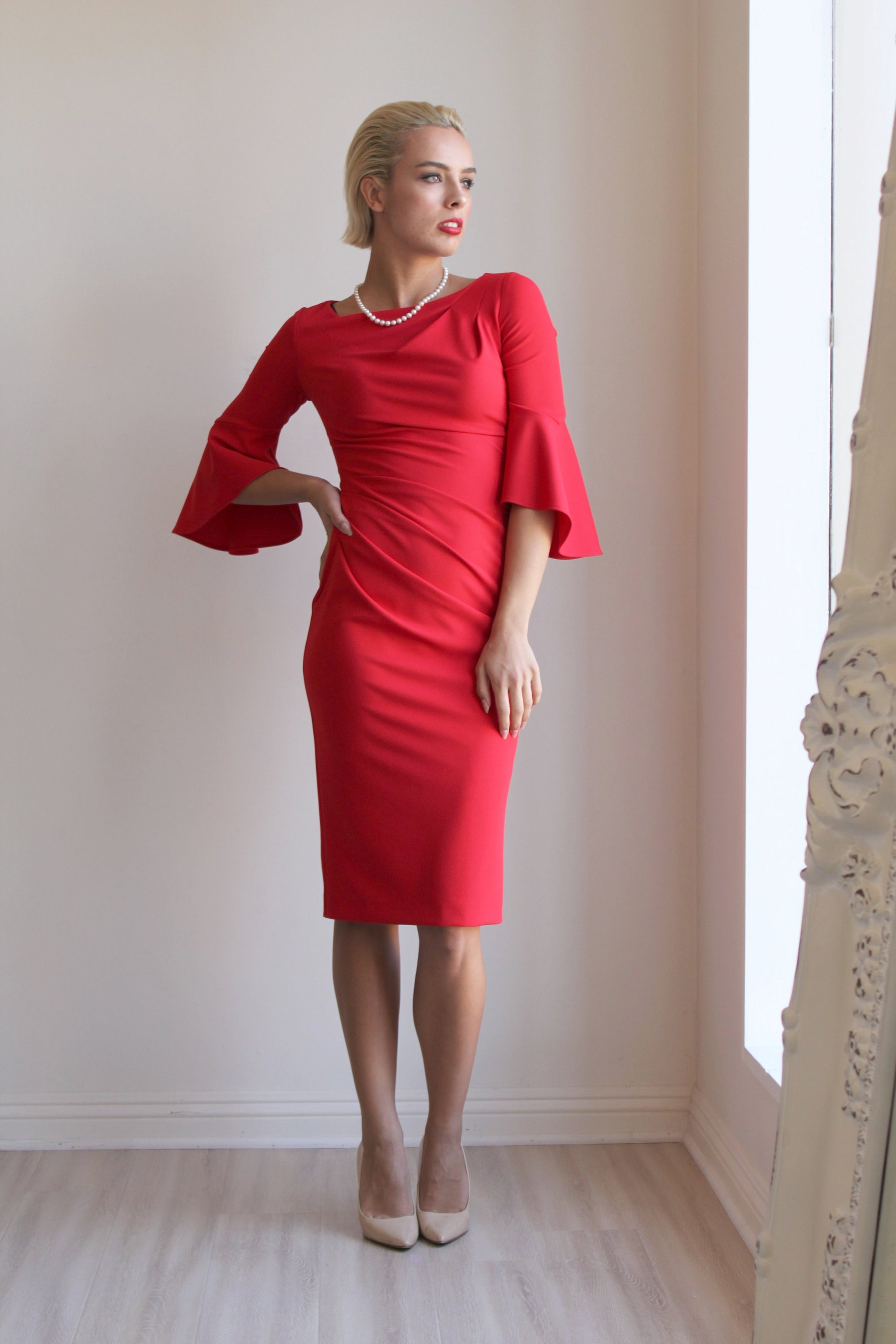 Joseph Ribkoff Red Dress - PapillonStyles