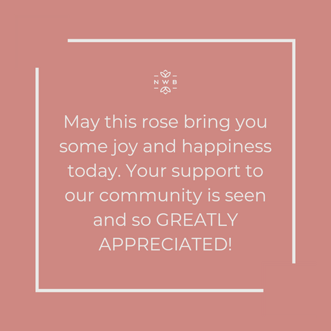 May this wooden rose bring you joy! A note to recipients of sponsor a stem by North Wood Blooms LLC