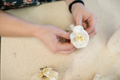 North Wood Blooms owner creates sola wood flowers by hand petal by petal
